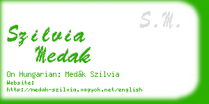szilvia medak business card